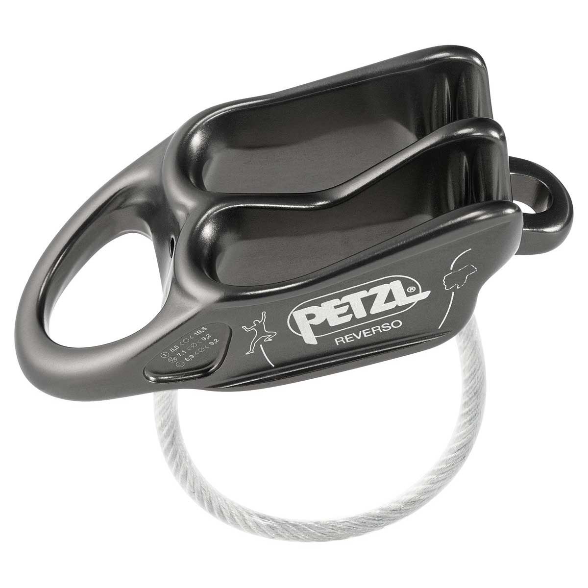 Petzl Reverso Belay Device in Grey
